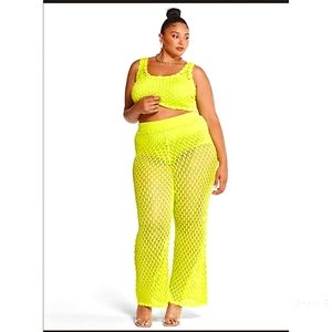 Yellow 2 Piece Net Set